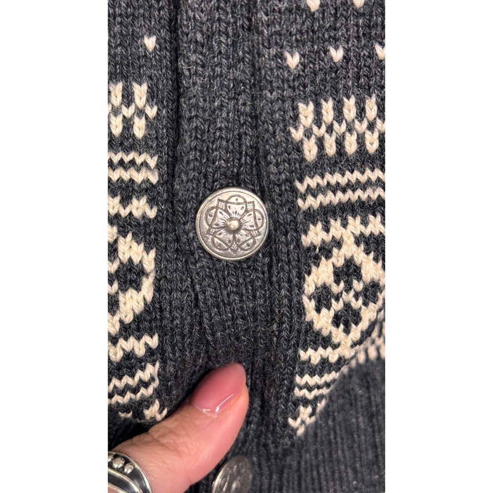 Men’s Wool Nordic Knit Button Vest XL Vintage Grandpa Style Dale of Norway - Picture 2 of 12